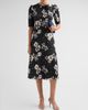 Teri Jon by Rickie Freeman Women's Embellished Floral Cocktail Midi Dress - 2