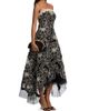 Teri Jon by Rickie Freeman Women's Embroidered High-Low Tea-Length Dress - 4
