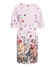 Teri Jon by Rickie Freeman Women's Floral Crepe Wide-Sleeve Knee-Length Dress - 6