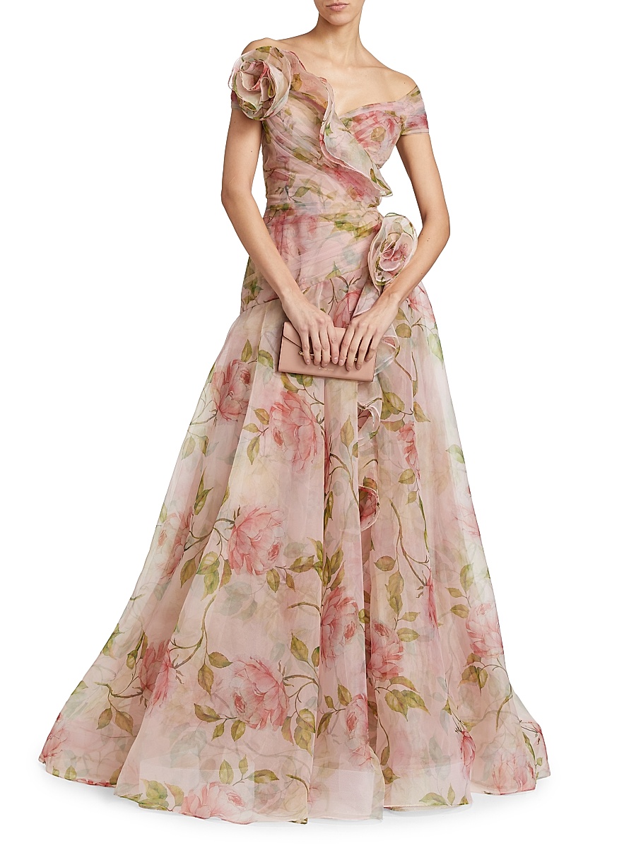 knee length dresses for ladies Teri Jon Sleeveless Metallic Multi Jacquard Gown Size 16