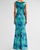 Teri Jon by Rickie Freeman Women's Floral Ruched Stretch-Gazar Gown - 3