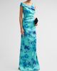 Teri Jon by Rickie Freeman Women's Floral Ruched Stretch-Gazar Gown - 4