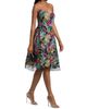 Teri Jon by Rickie Freeman Women's Floral Sequinned Embroidered Tulle Cocktail Dress - 2