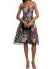 Teri Jon by Rickie Freeman Women's Floral Sequinned Embroidered Tulle Cocktail Dress - 3