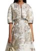 Teri Jon by Rickie Freeman Women's Metallic Jacquard Crop Bolero - 3