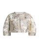 Teri Jon by Rickie Freeman Women's Metallic Jacquard Crop Bolero - 8