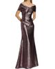 Teri Jon by Rickie Freeman Women's Off-The-Shoulder Metallic Gown - 2