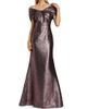 Teri Jon by Rickie Freeman Women's Off-The-Shoulder Metallic Gown - 3