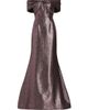Teri Jon by Rickie Freeman Women's Off-The-Shoulder Metallic Gown - 8