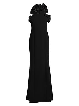 rickie freeman dresses Teri Jon Metallic Jacquard Off-the-Shoulder Gown - Champagne Gold Polyester/nylon/spandex Teri Jon by Rickie Freeman
