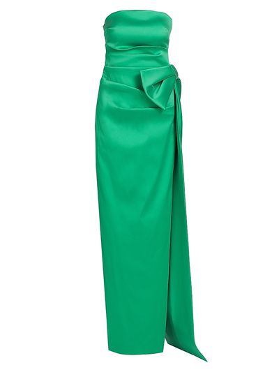 Teri Jon by Rickie Freeman Women's Strapless Bow Gown