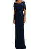 Teri Jon by Rickie Freeman Women's Tafetta Off-The-Shoulder Crepe Column Gown - 2