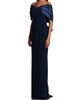 Teri Jon by Rickie Freeman Women's Tafetta Off-The-Shoulder Crepe Column Gown - 3