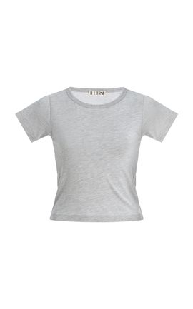Éterne Éterne Chloe Cropped CottonBlend Baby Tee