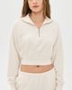 Éterne Éterne Cropped Half-Zip Sweatshirt Bone - 2
