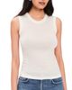 Éterne Éterne Fitted Muscle Tank Top Ivory - 1