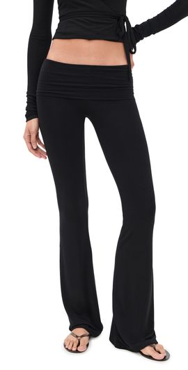 Éterne Éterne Fold Over Flare Pants Black