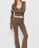 Éterne Éterne Fold Over Flare Pants Mushroom - 5