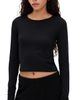 Éterne Éterne Long Sleeve Baby Tee Black - 1