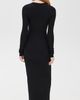 Éterne Eterne Long Sleeve Crewneck Maxi Dress Black XS - 3