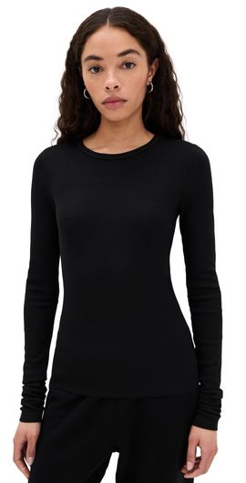 Éterne Éterne Long Sleeve Fitted Top Black