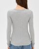 Éterne Éterne Long Sleeve Fitted Top Heather Grey - 3
