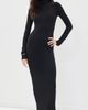 Éterne Éterne Long Sleeve Turtleneck Maxi Dress Black - 2