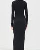 Éterne Éterne Long Sleeve Turtleneck Maxi Dress Black - 3