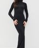 Éterne Éterne Long Sleeve Turtleneck Maxi Dress Black - 5
