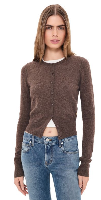 Éterne Éterne Reese Cashmere Cardigan Mushroom