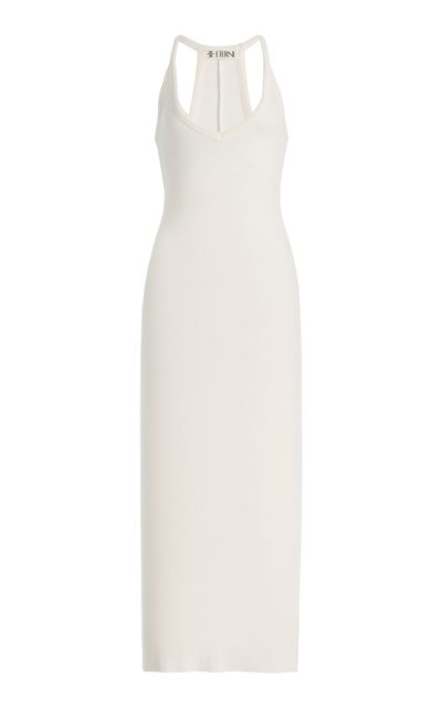 Éterne Éterne Ribbed Jersey Halter Maxi Dress