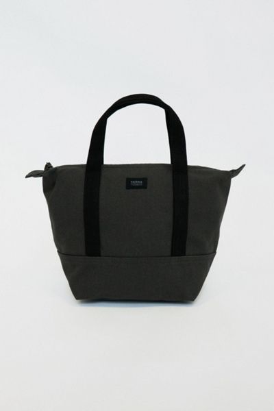 Terra Thread Terra Thread Mini Canvas Tote Bag in Charcoal Grey, Women's at Urban Outfitters