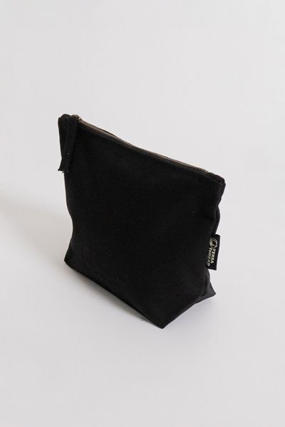 Terra Thread Terra Thread Organic Cotton Canvas Zippered Pouch in Black at Urban Outfitters