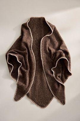 Terrain Border Stitch Oversized Scarf