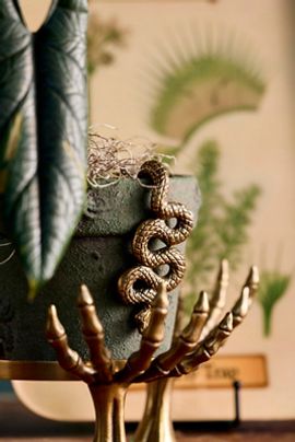 Terrain Brass Snake Pot Hanger