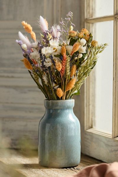 Anthropologie Dutch Field Mix Dried Bouquet, Small Lavender + Peach