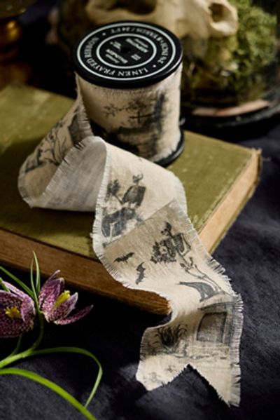 Terrain Halloween Toile Linen Ribbon