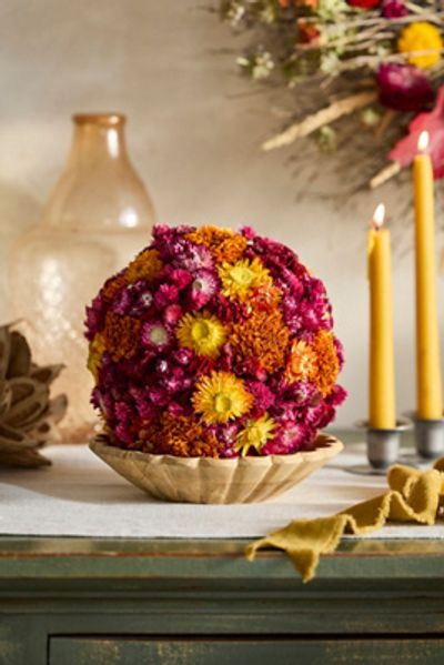 Terrain Jewel Tones Dried Floral Sphere