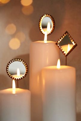 Terrain Mirrored Candle Pins, Set of 3