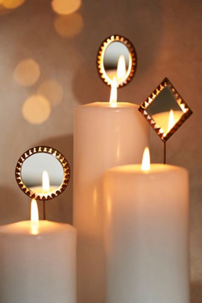 Terrain Mirrored Candle Pins, Set of 3