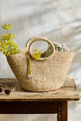 Terrain Raffia Basket Bag