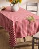 Terrain Red Gingham Linen Tablecloth - 1