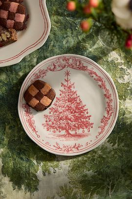 Terrain Red Tannenbaum Stoneware Side Plate