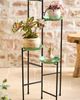 Terrain Ruffle Four-Tier Folding Iron Plant Stand - 1