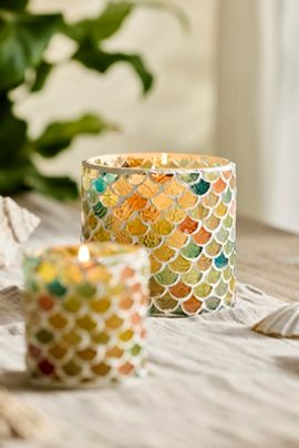 Terrain Scale Mosaic Votive Holder