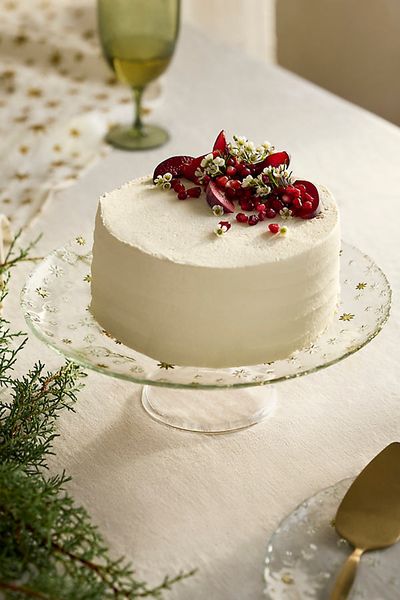 Terrain Starry Glass Cake Stand