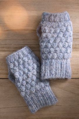 Terrain Textured Knit Fingerless Gloves