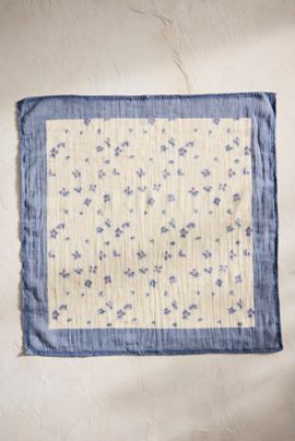 Terrain Watercolor Violets Gauze Bandana