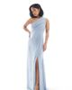 TFNC Petite TFNC Petite Bridesmaid chiffon maxi dress with wrap skirt in dusty blue - 1