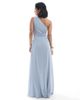 TFNC Petite TFNC Petite Bridesmaid chiffon maxi dress with wrap skirt in dusty blue - 3